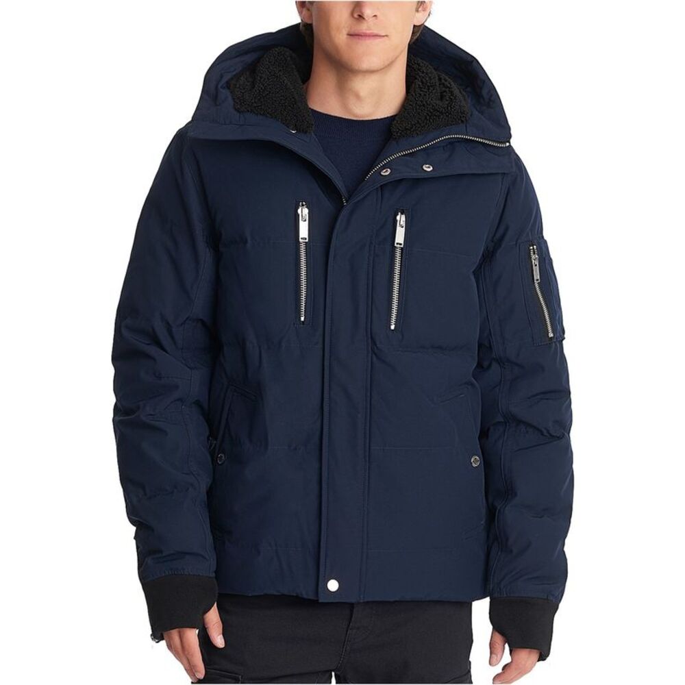 Karl Lagerfeld Mens Hooded Down Jacket, NWT